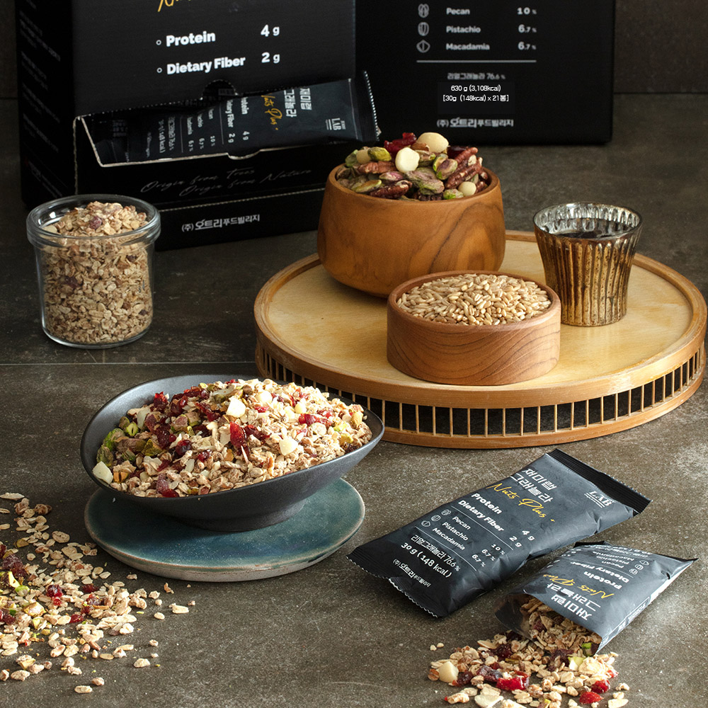 [오트리] 재미랩 그래놀라 넛츠플러스 (30gx21봉) + 쇼핑백1장